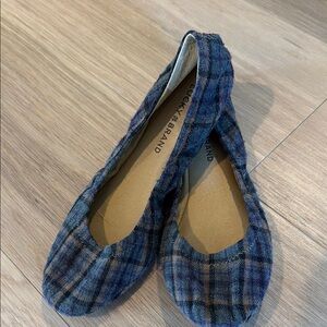 Lucky Brand Blue Plaid Flats
